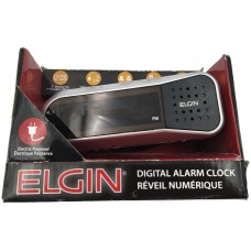 Elgin Spc100d Green Led Dual Alarm Clock, Silver Elgin Spc100d Green Led Dual Alarm Clock, Silver