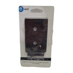 Onn Cassette Adaptor Black Music Through Your Car Home Stereo Ona14ta019 (c5)