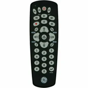 GE 7252 Universal Remote - Controls 3 Devices, Major Brands - Black Model 25039
