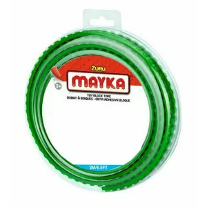 Zuru Mayka Toy Block Tape 2m/6.5ft Stud Removable Reuse Cut Build Shape Green