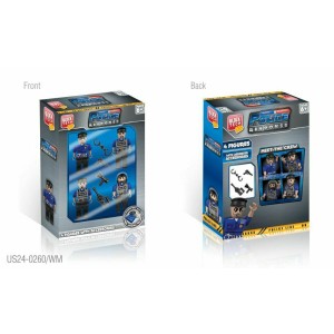 Block Tech Police City Figures 4 Mini Figs Ages 4+ Toy Play Law Enforcement