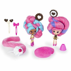 Candylocks Sweet Treats BFF Cora Creme Charli Chip 2 Dolls Hair Chalk Clips Pack