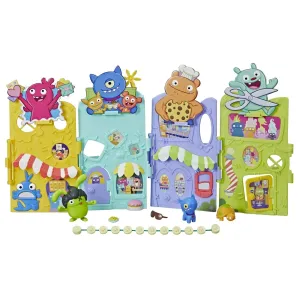 UglyDolls Uglyville Unfolded Main Street Playset And Portable Tote, 3 Figures