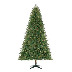 Holiday Time Duncan 7' Pre-lit Quick Set Fir Christmas Tree Green