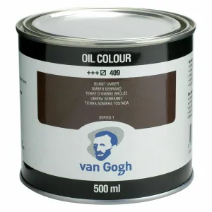 Van Gogh Oil Color 500ml Can Burnt Umber 409