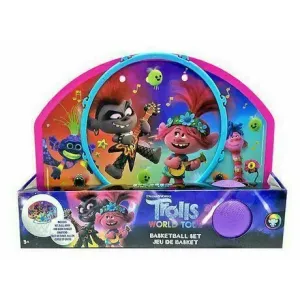 Dreamworks Trolls World Tour Basketball Set Net, Ball, Hoop And Door Hanger