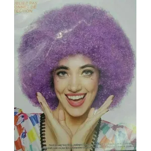 Way To Celebrate Halloween Disco Afro Clown Wig Adult One Size Costume Accessory