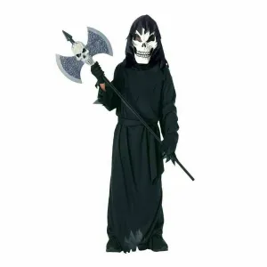 Rubie's Scary Skeleton Grim Reaper Black Hooded Child Costume Large 10-12