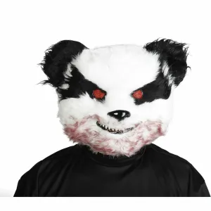 Adults Killer Animal Bloody Panda Scary Zoo Animal Mask Costume Accessory
