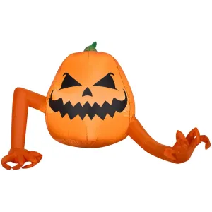 Gemmy Halloween Inflatable Led Pumpkin Monster 4ft Wide Light Up