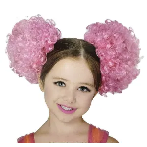 Halloween Pompom Candy Clown Wig Child One Size Costume Accessory 8+ Pink