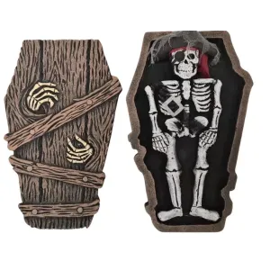 Way To Celebrate Coffin Character/pirate Halloween Yard Decor 3 Piece