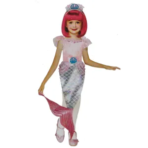 Pretty Mermaid Kit + Crown Halloween Costume Girls One Size 3+ 2 Pcs