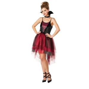 Dark Rose Gothic Vampire Fancy Dress Up Halloween Adult Costume Small 4-6
