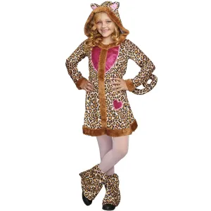 Cheetah Cutie Girls Kids Halloween Costume Multi Extra Large Xl 14-16