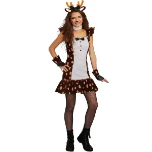 Junior's Halloween Dainty Deer Costume Size Small 5-7 Brown And White