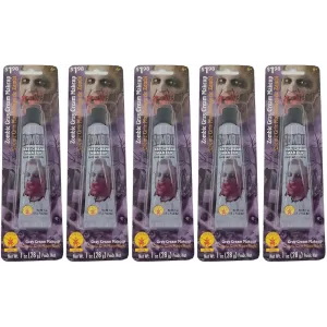 Lot Of 5 Rubie's Zombie Gray Cream Makeup Water Washable 1 Oz Total Of 5 Oz