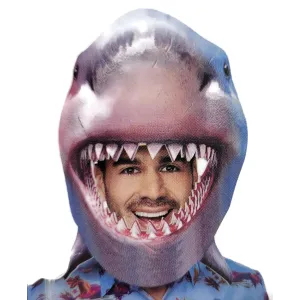 Open Face Halloween Masks Adult Giant Head Shark Fit All From Way To Celebrate