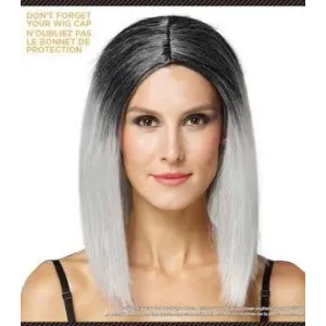 Halloween Ombre Gray Wig Adult Ages + 14 One Size Way To Celebrate 