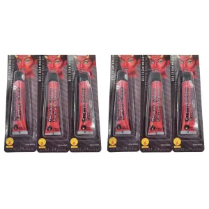 Lot Of 6 Rubie's Halloween Red Cream Face Makeup Water Scary Washable 8+yrs