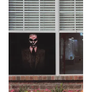  Window Cover Bloody Men In The Dark 18 In X 18 In Way To Celebrate Halloween