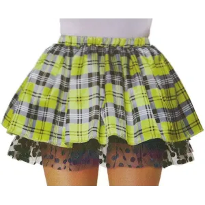 Way To Celebrate Plaid Tutu Halloween Womens One-size Fits Most Black And Yellow