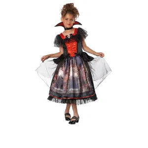 Gothic Graveyard Vampire Girls Halloween Costume Medium (8-10)