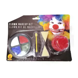 Rubie's Clown Makeup Super Set With Red Nose Halloween Accessory 8+ Yrs