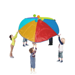 Play Day Play 8 Ft Parachute Multi-colour + 5 Balls (6 Pcs) 4+