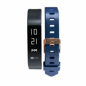 Itech Sport Activity Fitness Tracker With Interchangeable Strap - Black/navy