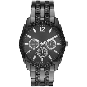 Men's George Fashion Watch In Gunmetal And Black Plating Gunmetal One Size