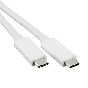 Blackweb Type C Male To Type C Male Usb 3.1 Gen 1 Cable White 3 Feet / 0.9 M 