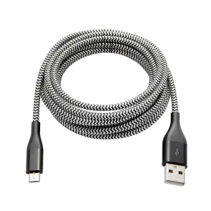 Blackweb 3 Meter Micro-usb Charge & Sync Braided Cable (black) 