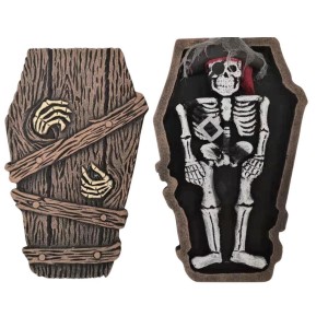 Way To Celebrate Coffin Character/pirate Halloween Yard Decor 3 Piece