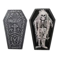 Way To Celebrate 21in Zombie Bride Coffin Set Halloween Coffin Yard Decor Way To Celebrate 21in Zombie Bride Coffin Set Halloween Coffin Yard Decor