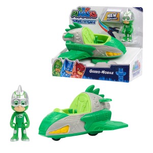 NIB PJ Masks Gekko Save The Day And Gekko-Mobile Action Figure Set Toy Green U1