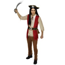 Partyholic Pirate Adult Men's Costume Pirate Halloween Xl Xlarge 40-42 Partyholic Pirate Adult Men's Costume Pirate Halloween Xl Xlarge 40-42