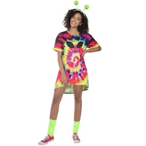 Adult Woman Halloween Milticolor Galaxy Girl Costume Medium M 8-10