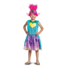 Trolls World Tour Dreamworks Halloween Costume Girls Poppy Rainbow Small S(4-6)
