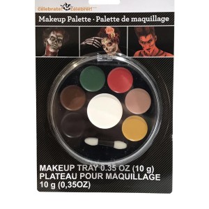 Halloween Palette Makeup Kit Costume Make Up Tray 0.35 Oz (10g)