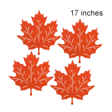 Set Of 4 Felt Leaf Reversible Harvest Placemat 17 Inches Orange Way To Celebrate Set Of 4 Felt Leaf Reversible Harvest Placemat 17 Inches Orange Way To Celebrate