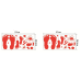 Lot Of 2 Bloody Feet Wall Stickers Halloween Decorations On A 26x10 Inch Sheet Lot Of 2 Bloody Feet Wall Stickers Halloween Decorations On A 26x10 Inch Sheet