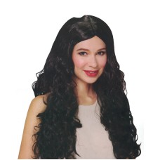 30 Inch Long Wig Halloween Black Adult One Size 14+ Yrs Way To Celebrate 30 Inch Long Wig Halloween Black Adult One Size 14+ Yrs Way To Celebrate