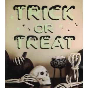 Wall Art Trick Or Treat Glow In The Dark Stickers 27 In X 13 In