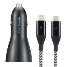 Dual Port Power Delivery Car Charger Usb-c/usb-a With Usb-c To Usb-c 3ft Cable Dual Port Power Delivery Car Charger Usb-c/usb-a With Usb-c To Usb-c 3ft Cable