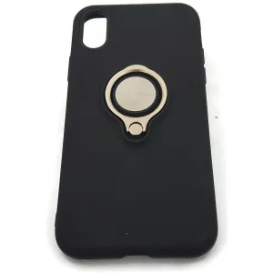 Blackweb Selfie Ring/standing Phone Case For Iphone X -  Black