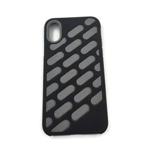 Blackweb Silicone Phone Case For Iphone X - Black And Grey
