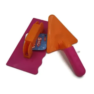 2 Pack Ideal Sno-tools Snow Toys - Trowel And Float - Orange And Pink