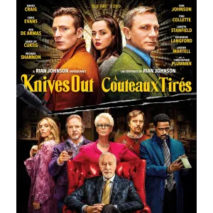 Knives Out (Blu-Ray+DVD, 2019, Widescreen) Ana DeArmas, Chris Evans, Jamie Lee