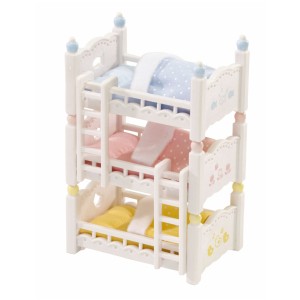 Calico Critters - Triple Baby Bunk Beds - Critters Sold Separately 